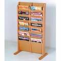 Wooden Mallet Cascade Free Standing 14 Pocket Magazine Rack - Black, Mahogany & Light Oak MR14-FSBH